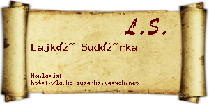 Lajkó Sudárka névjegykártya
